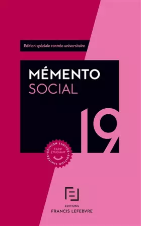 Couverture du produit · Mémento Social étudiant 2019