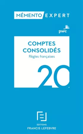 Couverture du produit · Comptes consolidés: Règles françaises