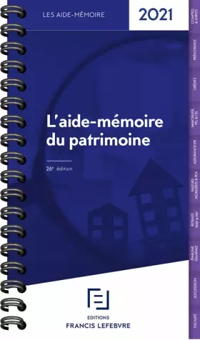 Couverture du produit · L'aide-mémoire du patrimoine 2021