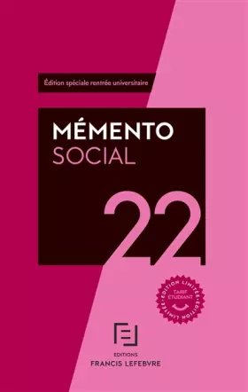 Couverture du produit · Mémento Social 2022 - Etudiants