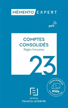 Couverture du produit · Comptes consolidés 2023