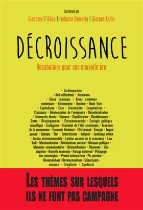 Couverture du produit · Décroissance, vocabulaire pour une nouvelle ère