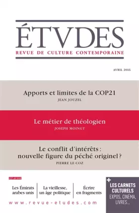 Couverture du produit · ETUDES AVRIL 2016