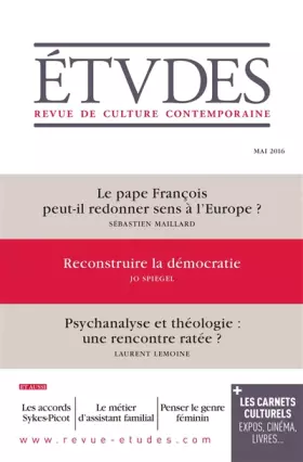 Couverture du produit · Etudes Mai 2016