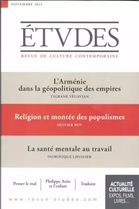 Couverture du produit · Etudes 4309 - 11-23