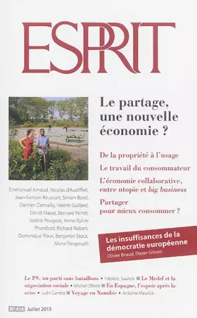 Couverture du produit · Le Partage, une Nouvelle Économie?