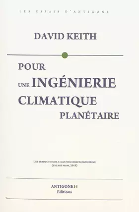 Couverture du produit · Pour une ingénierie climatique planétaire