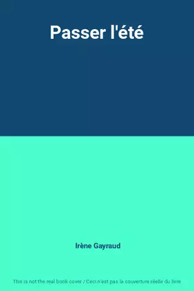 Couverture du produit · Passer l'été