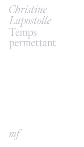 Couverture du produit · Temps permettant