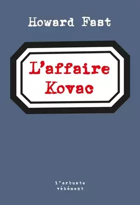 Couverture du produit · L'affaire Kovac