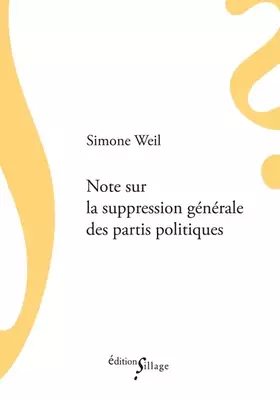 Couverture du produit · Note sur la suppression générale des partis politiques