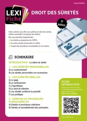 Couverture du produit · Droit des sûretés