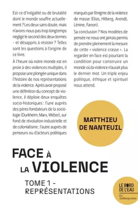 Couverture du produit · Face à la violence: Tome 1, Représentations