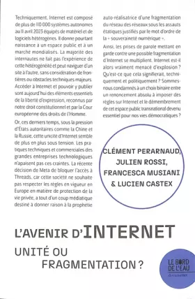 Couverture du produit · L'avenir d'internet : unité ou fragmentation ?