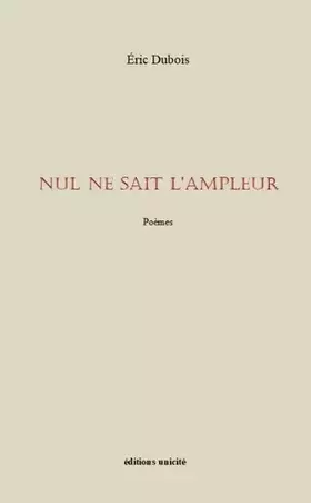 Couverture du produit · Nul ne sait l’ampleur