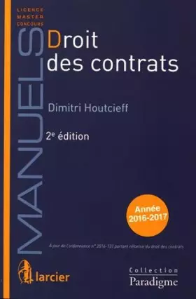 Couverture du produit · Droit des contrats