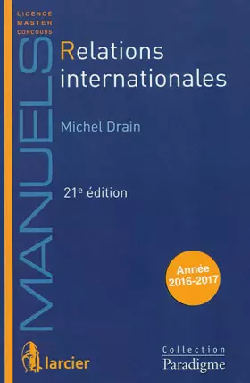 Couverture du produit · Relations internationales