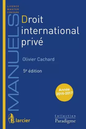 Couverture du produit · Droit international privé