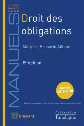 Couverture du produit · Droit des obligations