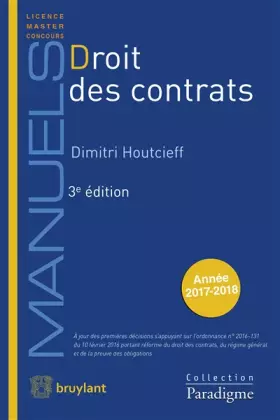 Couverture du produit · Droit des contrats