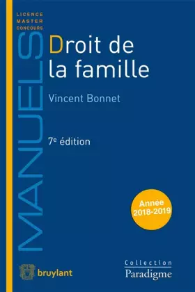 Couverture du produit · Droit de la famille
