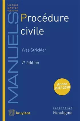 Couverture du produit · Procédure civile