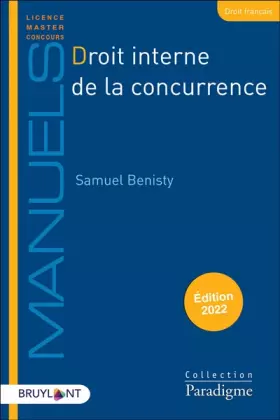 Couverture du produit · Manuel de droit interne de la concurrence