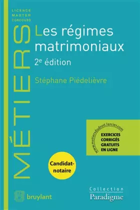 Couverture du produit · Les régimes matrimoniaux