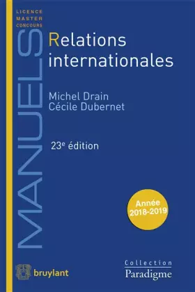 Couverture du produit · Relations internationales