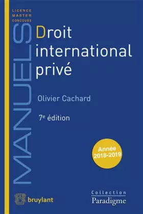 Couverture du produit · Droit international privé