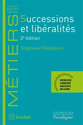Couverture du produit · Successions et libéralités
