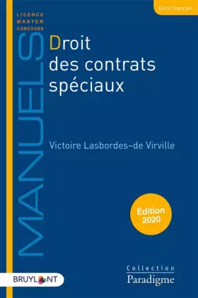 Couverture du produit · Droits des contrats spéciaux