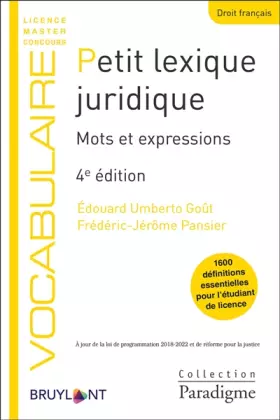 Couverture du produit · Petit lexique juridique