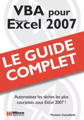 Couverture du produit · VBA pour Excel 2007