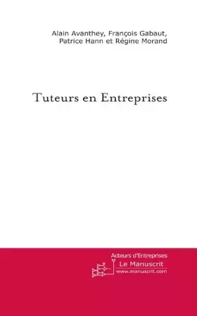 Couverture du produit · Tuteurs en Entreprises