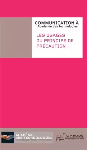 Couverture du produit · Les usages du principe de précaution