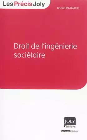 Couverture du produit · Droit de l'ingénierie sociétaire