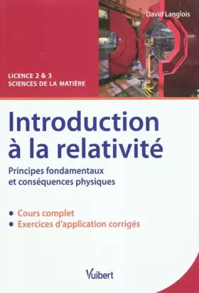 Couverture du produit · Introduction à la relativité