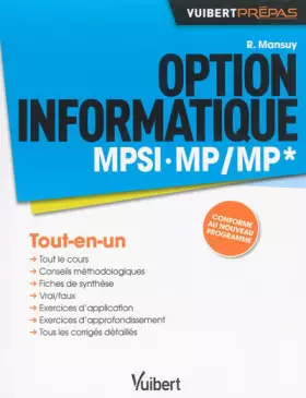 Couverture du produit · Option informatique MPSI-MP/MP* - Conforme au nouveau programme