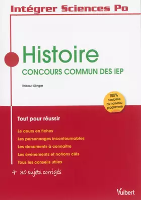 Couverture du produit · Histoire Concours commun des IEP - Intégrer Sciences Po