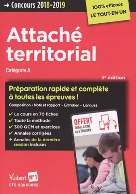 Couverture du produit · Concours attaché territorial cat A