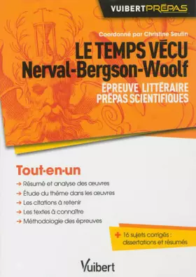 Couverture du produit · Le temps vécu. Nerval, Bergson, Woolf