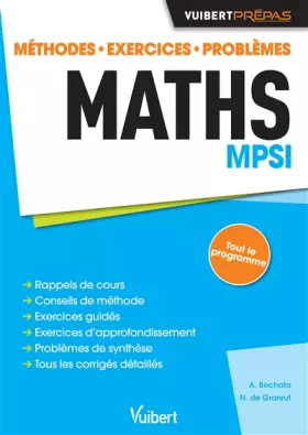 Couverture du produit · Maths MPSI: Méthodes - Exercices - Problèmes