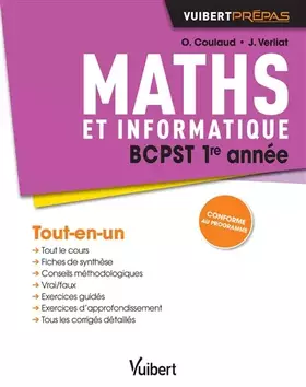 Couverture du produit · Maths BCPST 1re année: Cours, synthèse et exercices corrigés