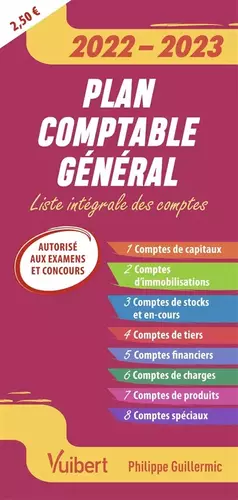 Couverture du produit · Plan comptable général 2022-2023: Liste intégrale des comptes