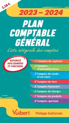 Couverture du produit · Plan comptable général 2023-2024: Liste intégrale des comptes