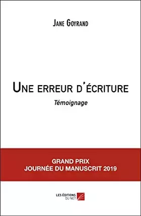 Couverture du produit · Une erreur d'écriture