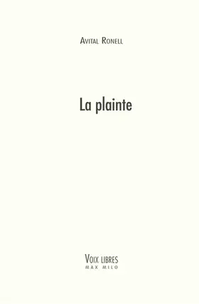 Couverture du produit · La plainte