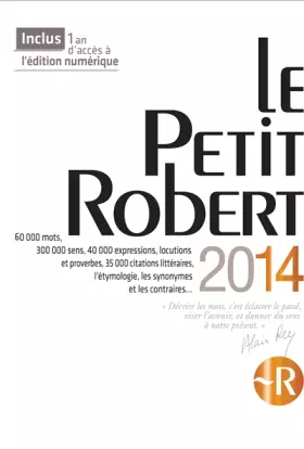 Couverture du produit · PETIT ROBERT LANGUE FSE 2014