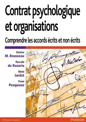 Couverture du produit · CONTRAT PSYCHOLOGIQUE ET ORGANISATIONS